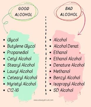 Fungsi alkohol dalam produk skincare
